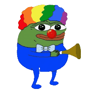 honk Clown Pepe blowing a horn